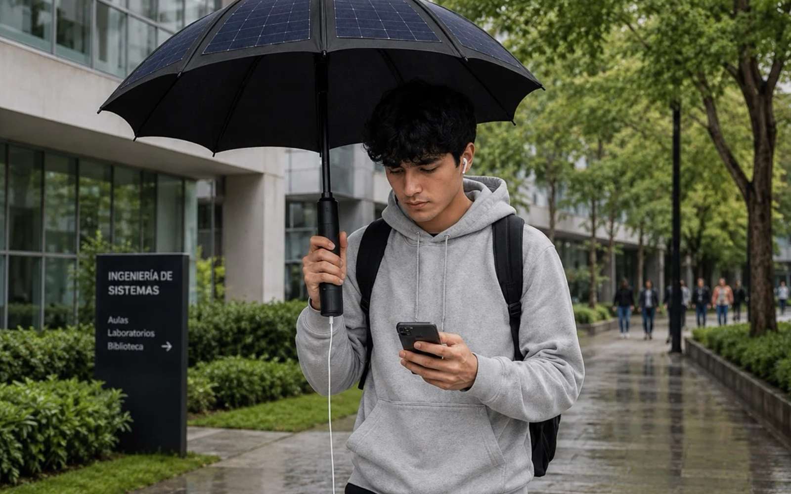 Une étudiante a conçu un parapluie qui produit de l'électricité : la prouesse tient dans sa toile !