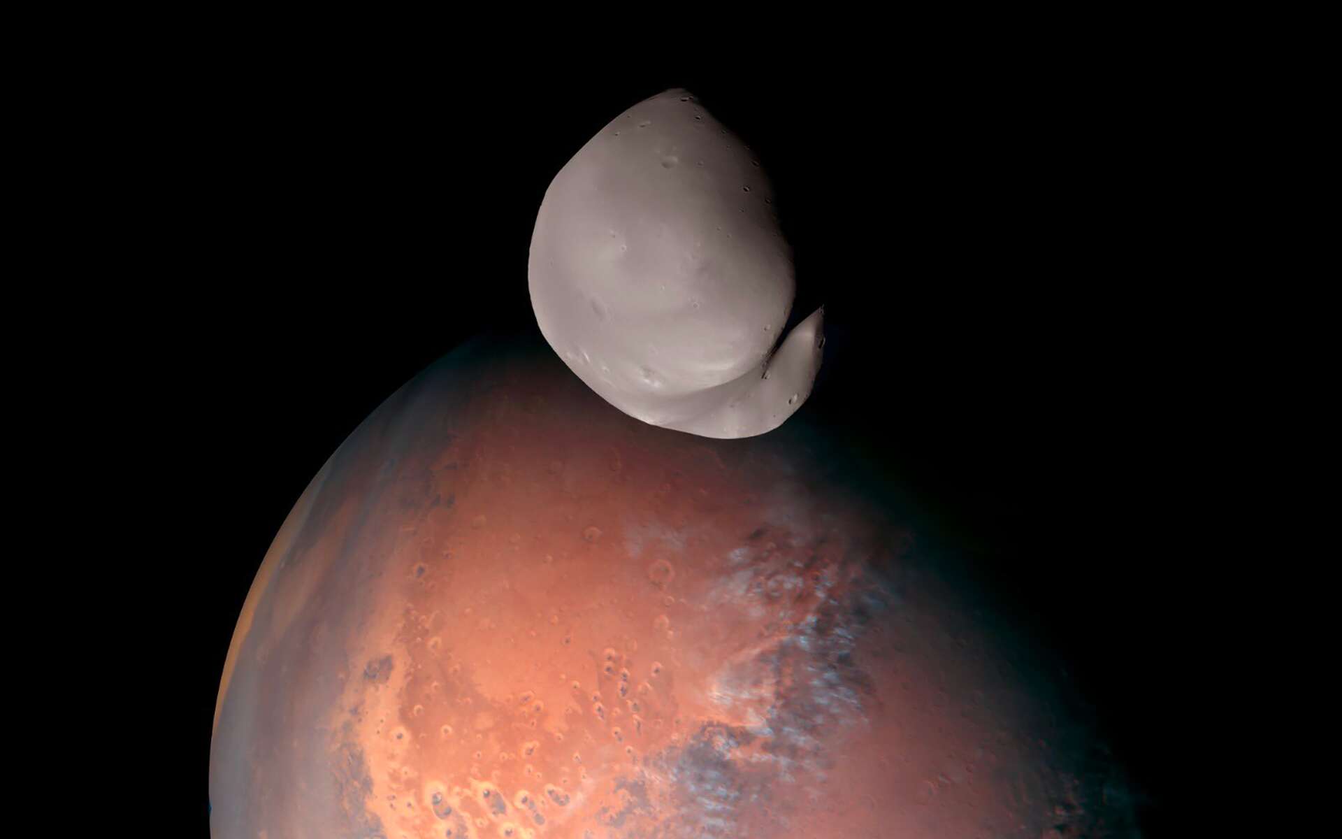 Cette lune de Mars cache les traces d’un impact colossal : les simulations révèlent enfin son histoire