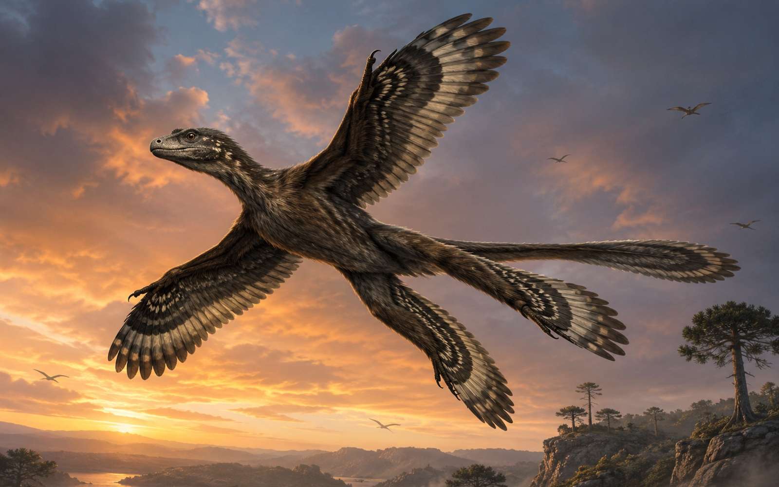 Un vrai cauchemar volant : des chercheurs ont découvert un « dragon » préhistorique avec 4 ailes qui terrorisait les premiers oiseaux !