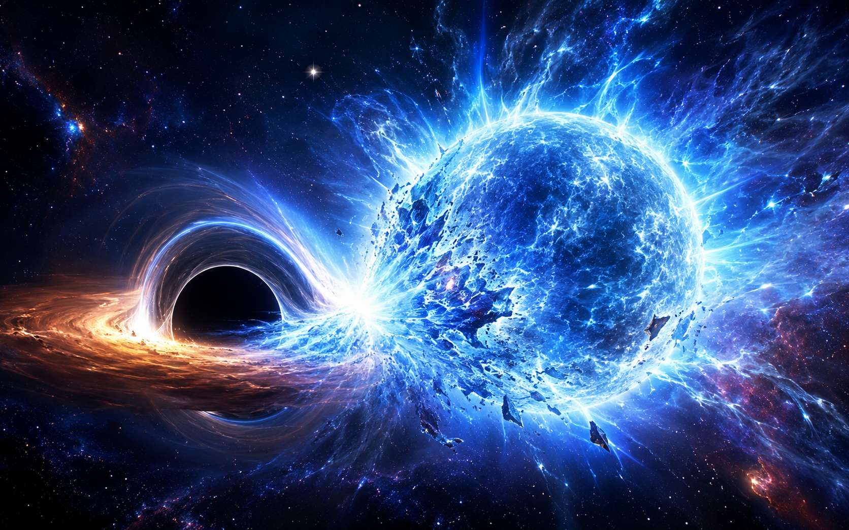 Les mystérieux flashs bleus ultra-rares dans l'Univers cacheraient une destruction stellaire terrifiante