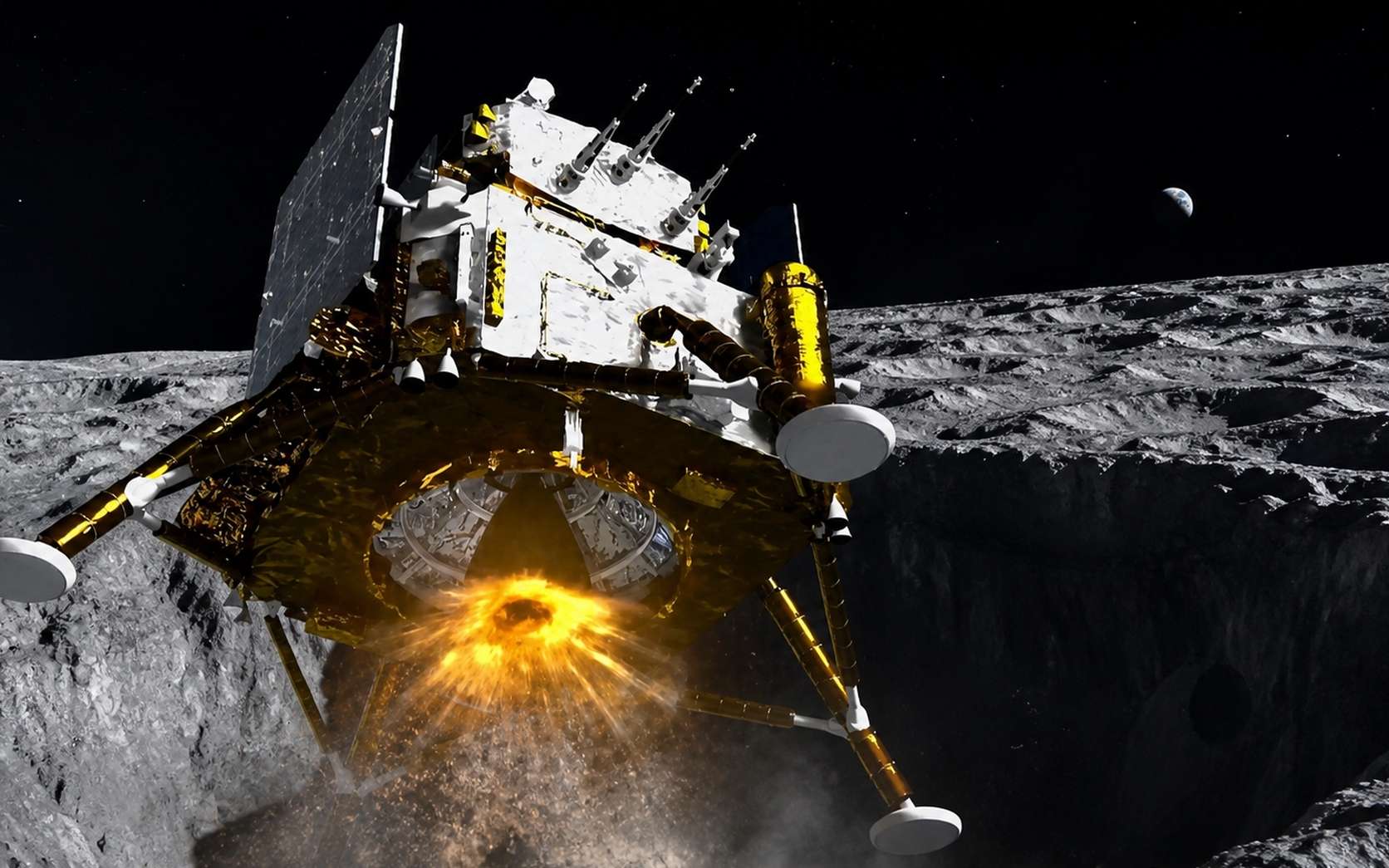 Chang'e 7 : la Chine part « bondir » dans les zones les plus secrètes du pôle sud de la Lune où s'installeront les Américains