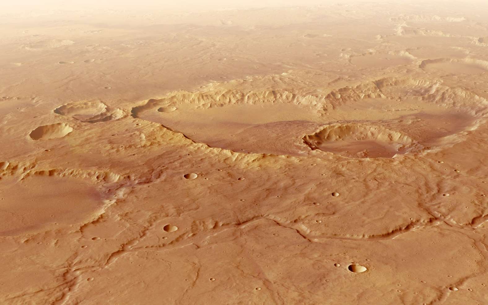 Le cratère de « Seul sur Mars » se dévoile dans un voyage saisissant au-dessus de la planète rouge