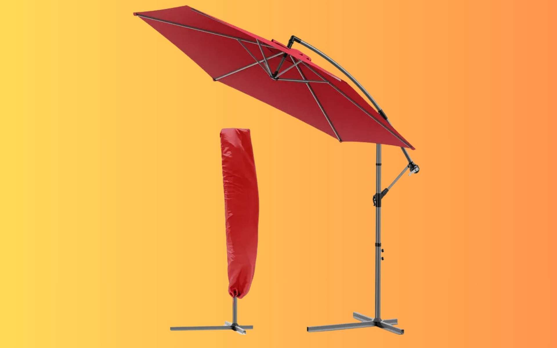 Ce parasol déporté est l'un des meilleurs coups des soldes chez Cdiscount
