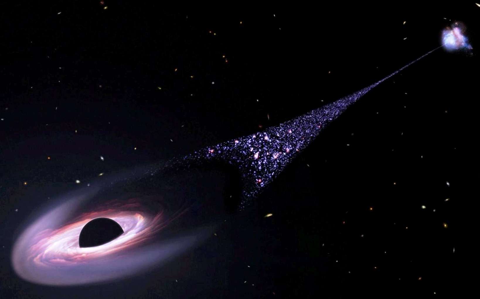 Un trou noir géant lancé à 1 000 km/s hors de sa galaxie comme une fusée : l'incroyable scénario des astronomes