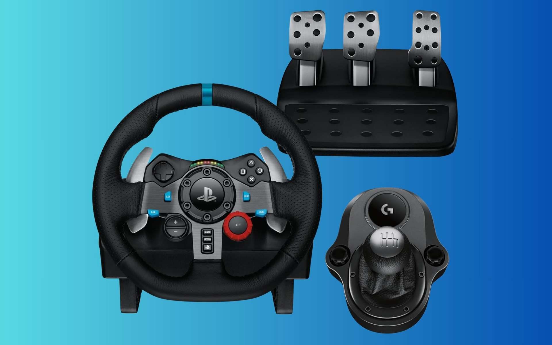 Retour de force, pédalier, levier : le volant de course Logitech G29 SE perd 32 % chez Amazon