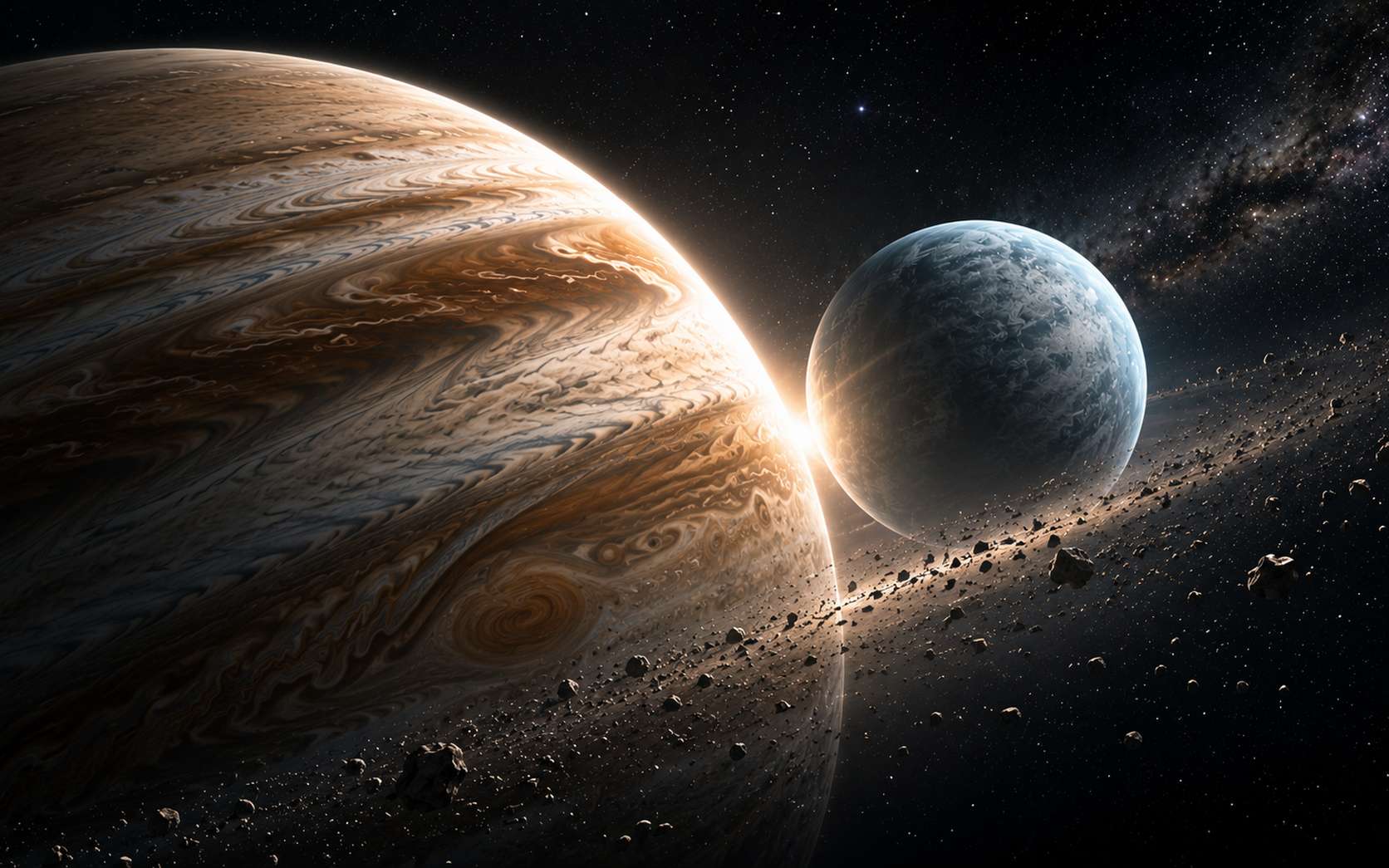 Une rencontre a changé notre histoire cosmique : Jupiter aurait frôlé une planète géante avant de l'éjecter