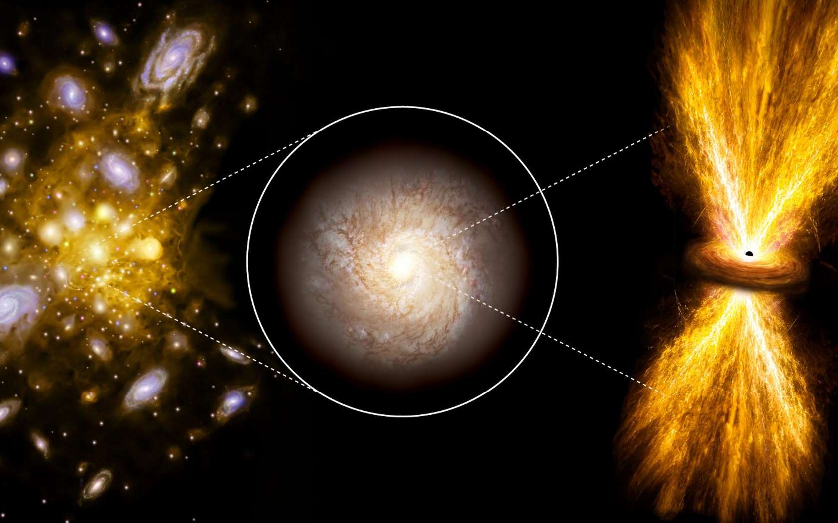 Trou noir : le souffle équivalent à plusieurs milliards d'explosions de supernovae secoue un amas de galaxies