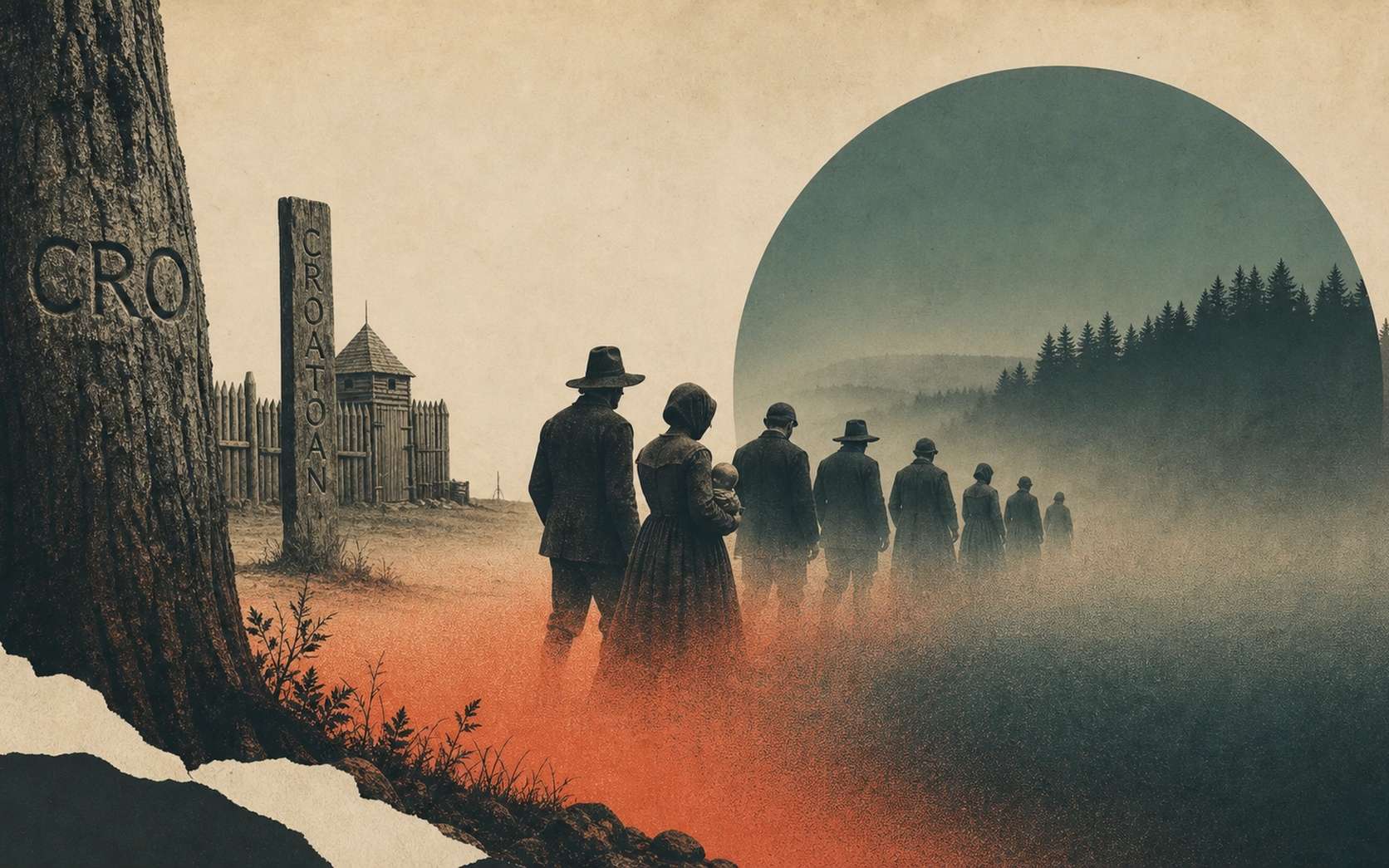 Ce village entier a disparu de l'Histoire en ne laissant derrière lui qu'une inscription : « CROATOAN »