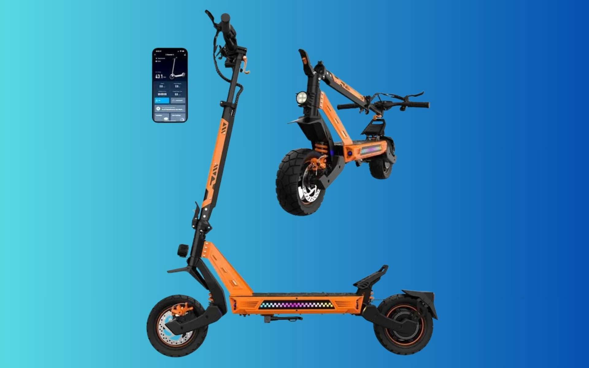 Son moteur affiche 1200 W, son prix perd 160 ¬ : cette trottinette électrique frappe fort