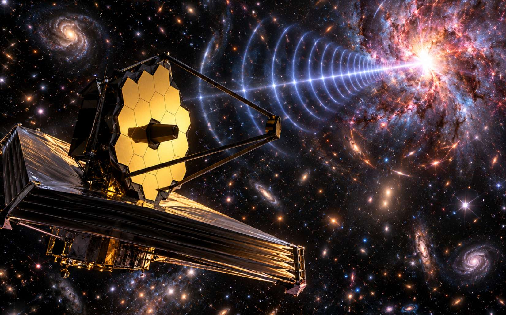 Le télescope James-Webb a retrouvé l'origine d'un puissant signal radio venu du fond de l'Univers : la surprise est de taille