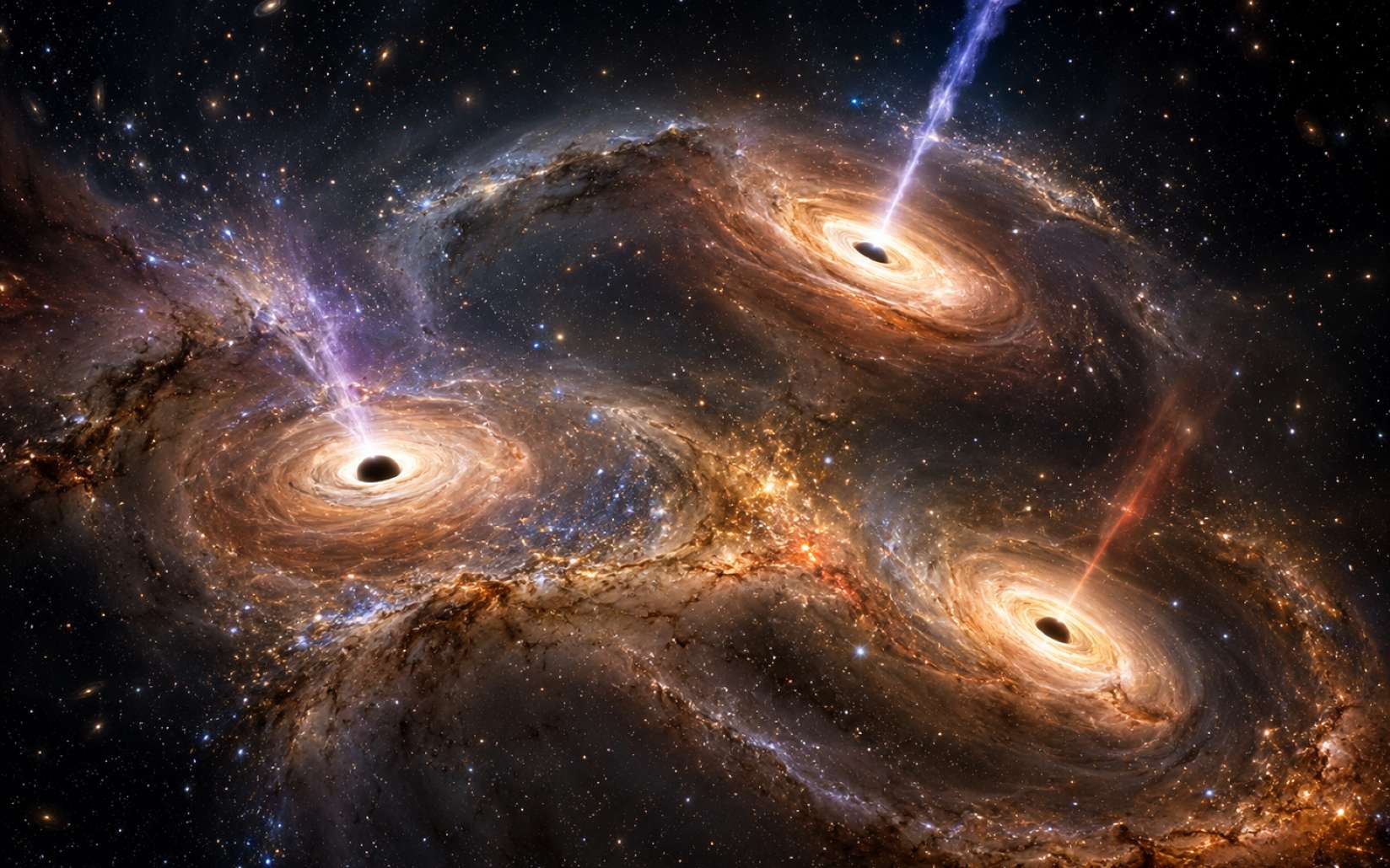 La première preuve vient de tomber : ce trio de trous noirs géants résout enfin un mystère de l'Univers