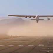 Deuxième vol&amp;nbsp;captif du premier véhicule hypersonique Talon-A. © Stratolaunch Systems