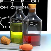 Petites expériences de chimie. © MasterTux, domaine public 