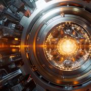 Illustration de l&#39;intérieur d&#39;un réacteur de fusion nucléaire généré à l&#39;aide d&#39;une IA.&amp;nbsp;© Paniti, Adobe Stock