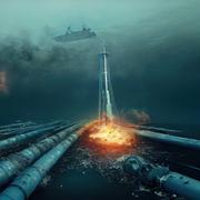 Illustration d&#39;un sabotage de gazoduc installés sur le fond marin. Du gaz fossile s’échappe de quatre fuites détectées sur les deux gazoducs qui relient la Russie à l’Allemagne, Nord Stream 1 et 2. Dans la mer Baltique et dans l’atmosphère. En grandes quantités. Les premières analyses des conséquences ne sont pas rassurantes.&amp;nbsp;© bennymarty, Adobe Stock