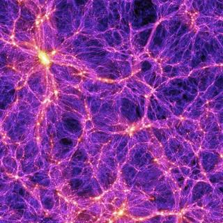 O Millennium Simulation Project é um conjunto de simulações numéricas realizadas desde 2005 para compreender como as galáxias e os aglomerados de galáxias se formam e se unem para criar, em grande escala, estruturas semelhantes a filamentos. A imagem que vemos é tirada de uma dessas simulações com supercomputadores. É preciso o suficiente para compreender muitos aspectos do Universo observável usando a teoria da gravitação de Newton. © Instituto Max Planck de Astrofísica, Springel et al.