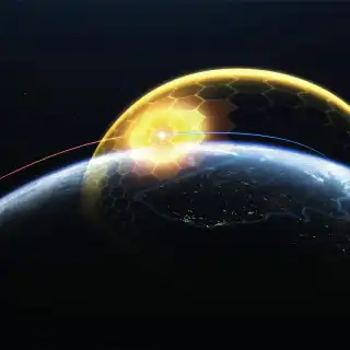 Impressão artística do Golden Dome. © Lockheed Martin