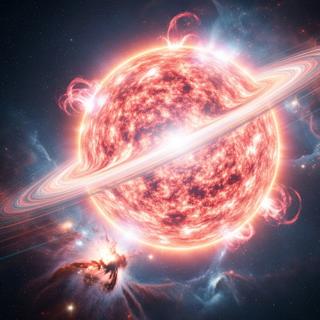 Une vue d'une étoile supermassive par une IA. © LS, Gemini