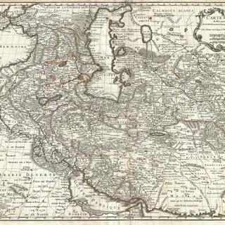 Mapa da Pérsia, elaborado para uso do Rei. Por G. Delisle primeiro geógrafo de SM da Royal Academy of Sciences.  © Wikimedia Commons, domínio público.