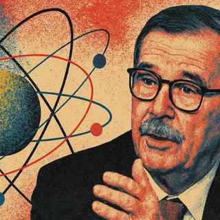 Alain Aspect nous expose l’étrangeté du monde quantique et les enjeux de la recherche dans ce domaine. ©&nbsp;XD avec ChatGPT