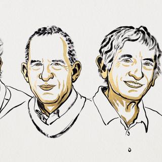  John Clarke, Université de Californie, Berkeley, États-Unis ; Michel H. Devoret, Université Yale, New Haven, Connecticut et Université de Californie, Santa Barbara, États-Unis ; John M. Martinis, Université de Californie, Santa Barbara, États-Unis. ©&nbsp;Nobel Prize Outreach
