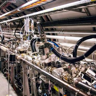 Une partie de l'installation Totem dans le tunnel du LHC à 220 mètres en aval de l'expérience CMS. © M. Brice, Cern