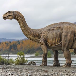 Uma nova espécie de saurópode foi descoberta na China. © Rishad, Adobe Stock (imagem gerada por IA)