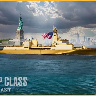 Donald Trump aime à voir son nom apposé partout. Il veut maintenant sa classe de navire de guerre. © US Navy / modifié avec&nbsp;IA Grok