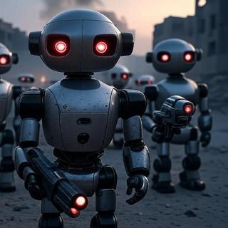 Os robôs assassinos agora são uma realidade. © SB, Grok