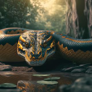Les restes fossiles d'un serpent géant ont été découverts en Inde. © Lemart, Adobe Stock