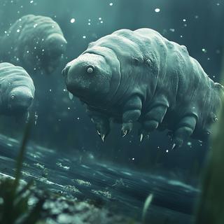Os tardígrados, apelidados de “ursos d’água”, são invertebrados extremofílicos capazes de sobreviver em condições extremas, seus “superpoderes” interessam aos cientistas para aplicações biomédicas, como preservação de medicamentos ou proteção contra radiação. © Pedro, Adobe Stock