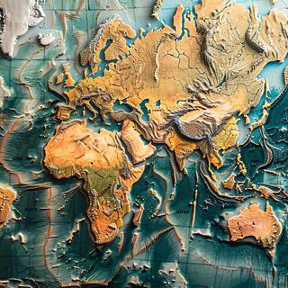 La tectonique des plaques est l'une des grandes spécificité de la Terre. ©&nbsp;Nawarit,&nbsp;Adobe Stock (image générée avec IA)