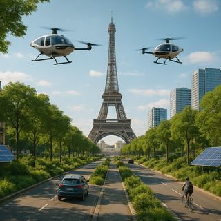 Em 2050, Paris será uma cidade inteligente e de baixo carbono. © AP, IA ChatGPT