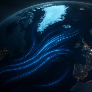 Si l'Amoc s'effondre, la banquise va revenir sur une partie de l'Europe. Illustration générée à l'aide d'une IA. © XD avec ChatGPT