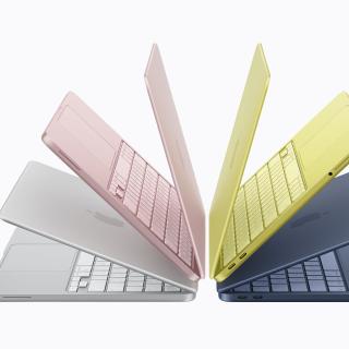 O novo MacBook Neo está disponível em quatro cores. ©Apple