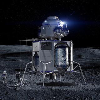 Blue Moon, o módulo lunar Blue Origin que a NASA planeja usar em suas missões tripuladas à Lua. © Origem Azul