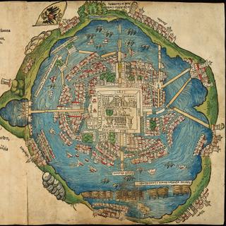 La carte de Mexico et du golfe du Mexique incluse dans "Praeclara Ferdinādi Cortesii De noua maris oceani Hyspania narratio" de Hernán Cortés, 1524. © Wikimédia Commons, domaine public