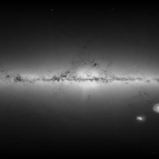 Une cinquantaine de galaxies gravitent autour de la Voie lactée. © ESA, Gaïa, DPAC, CC BY-SA 3.0 IGO