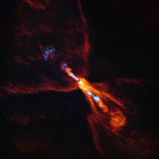 Imagem Alma de Hops-315, um sistema planetário ainda em formação. © Alma (ESO/NAOJ/NRAO), M. McClure et al.