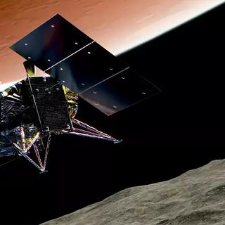 Vue d'artiste de la sonde MMX. © Jaxa