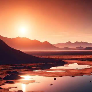 A cratera Gale pode ter abrigado água por mais tempo do que se pensava. Ilustração gerada usando um iAL © Amal, Adobe Stock