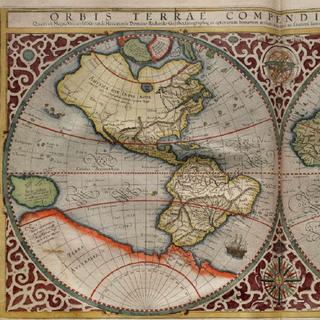 Planisfério de Mercator datado de 1587 © Wikimedia commons, domínio público.