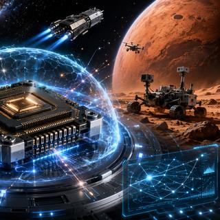La Nasa va bientôt disposer d'une puce 500 fois plus performante pour ses missions spatiales. © AP avec IA ChatGPT