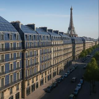 Paris se tornará uma cidade em grande parte alimentada por energia solar. © AP, IA ChatGPT