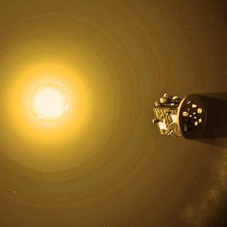Os satélites Proba-3 emparelhados, impressão artística. ©ESA