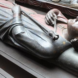 Ricardo I da Inglaterra, Ricardo Coração de Leão - uma réplica em gesso do original em pedra datado de 1250 na Catedral de Rouen, França. © Wikimedia Commons, domínio público