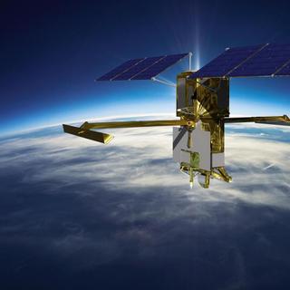 Vue d'artiste du satellite d'altimétrie Swot, dont les données ont permis de construire une nouvelle carte du fond océanique. © Cnes, Mira Productions