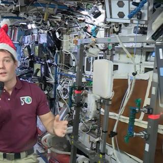 Thomas Pesquet évoque son menu de Noël. © ESA