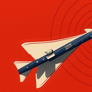 A X-59 Quest decolando pela primeira vez. © Lockheed Martin, NASA; fotomontagem: XD com ChatGPT