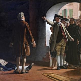 A prisão de Calas. © Pintura de Casimir Destrem, Musée du Vieux Toulouse, Wikimedia Commons, Domínio público